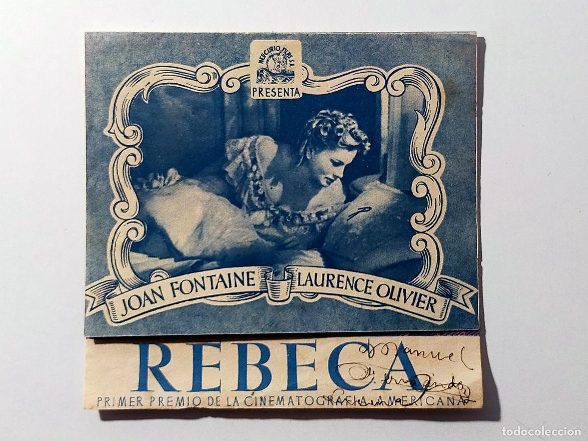 Cine: Programa Doble Orig REBECA. Joan Fontaine, Laurence Olivier. - Sin cine impreso