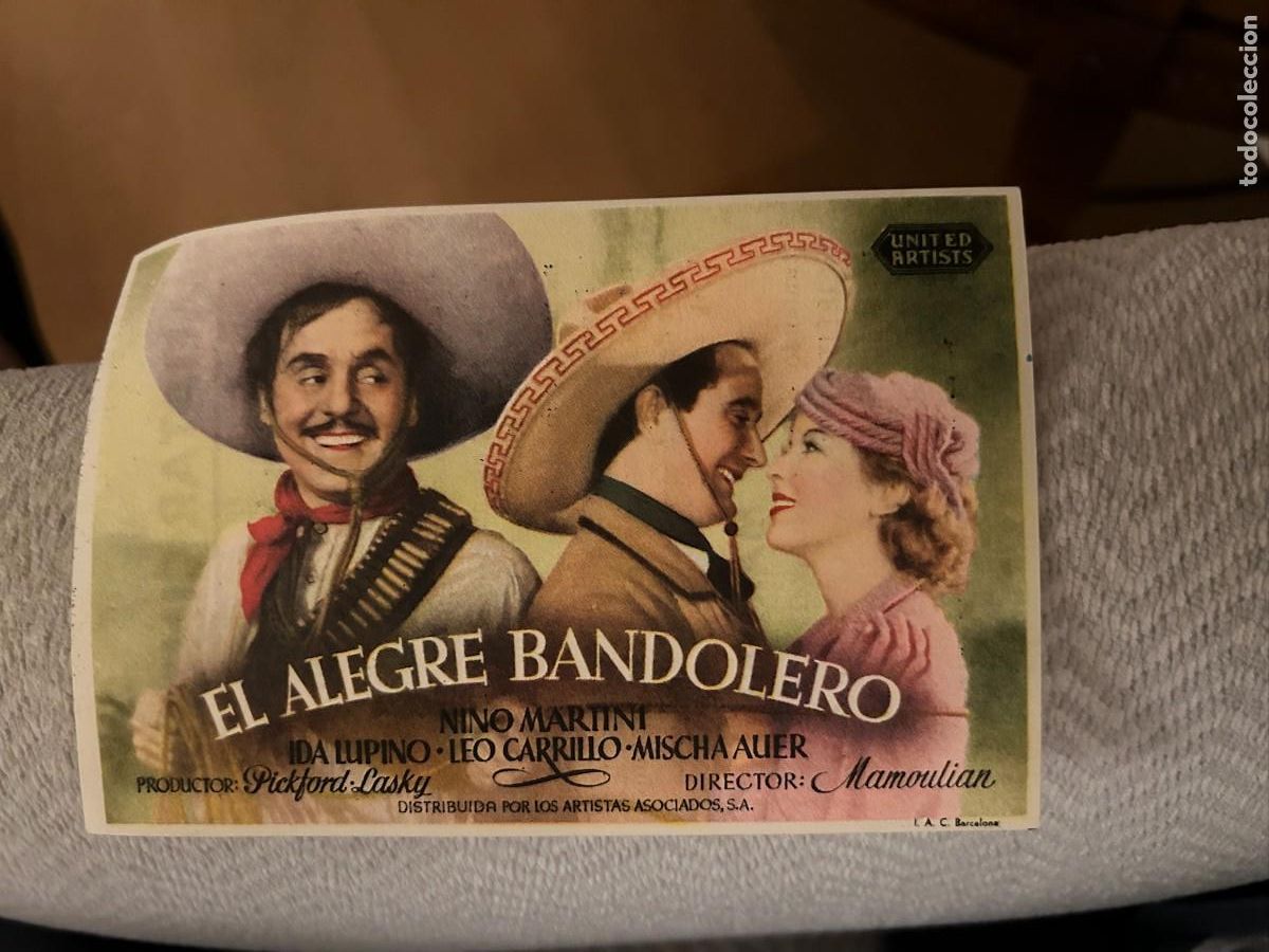 Cine: EL ALEGRE BANDOLERO ALIATAR CINEMA GRANADA CON PUBLICIDAD BUEN ESTADO 347