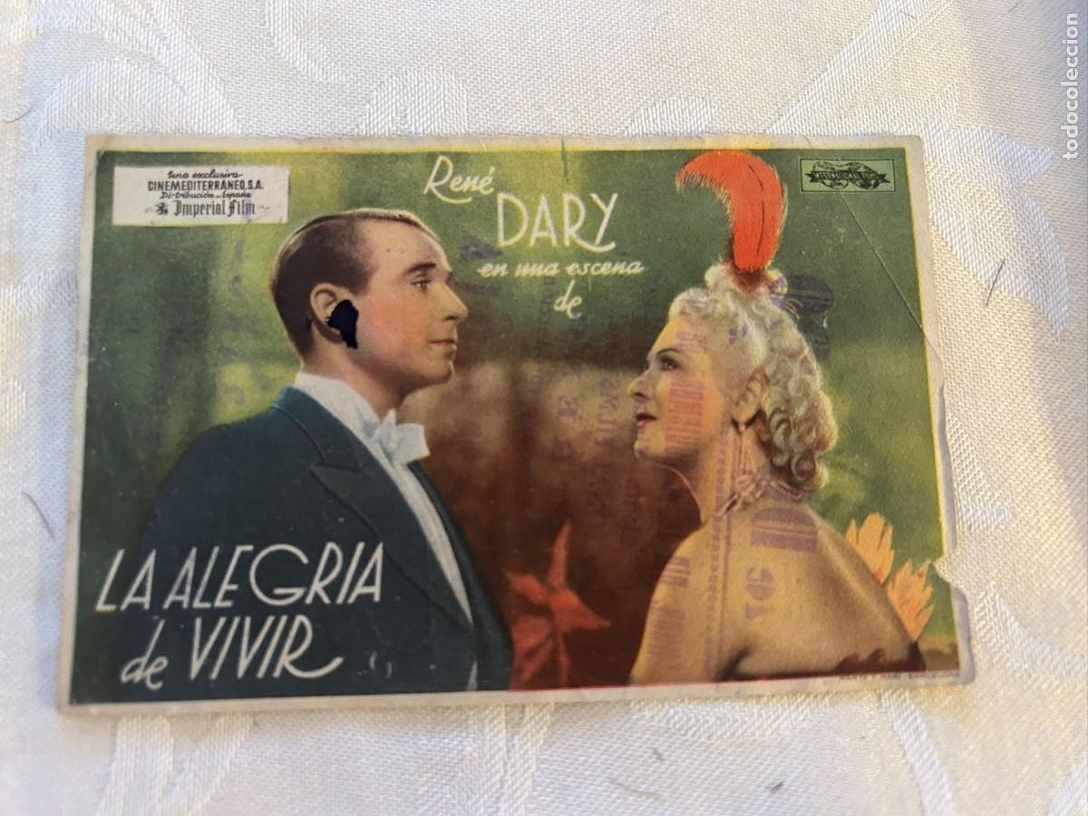 Cine: LA ALEGRIA DE VIVIR CINE DORADO CON PUBLICIDAD COMO SE VE 355