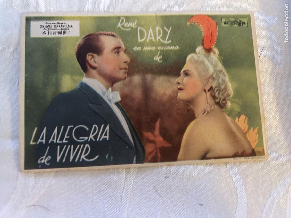 Cine: LA ALEGRIA DE VIVIR SIN PUBLICIDAD BUEN ESTADO 356