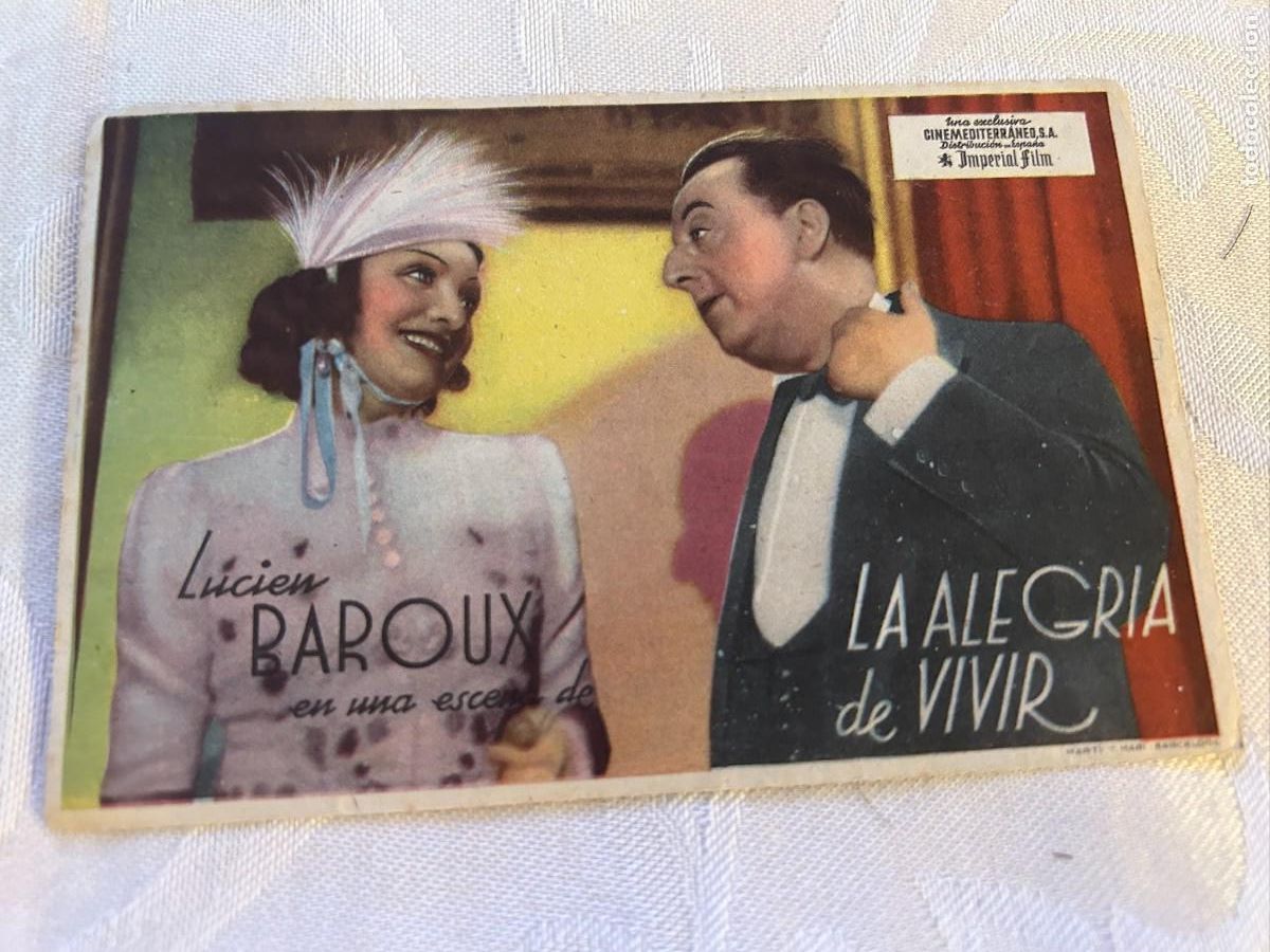 Cine: LA ALEGRIA DE VIVIR SIN PUBLICIDAD BUEN ESTADO 358