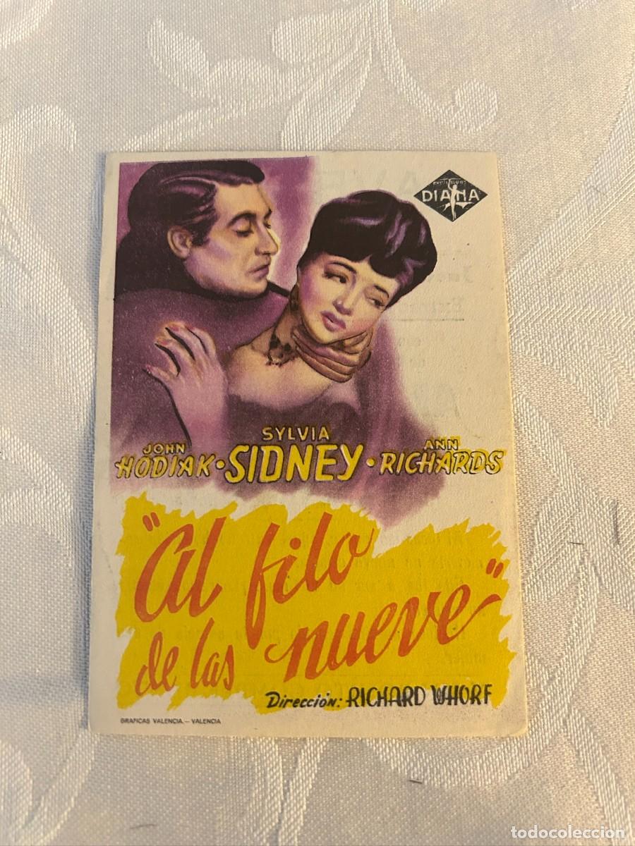 Cine: AL FILO DE LAS NUEVE CINE AVENIDA CON PUBLICIDAD BUEN ESTADO 369