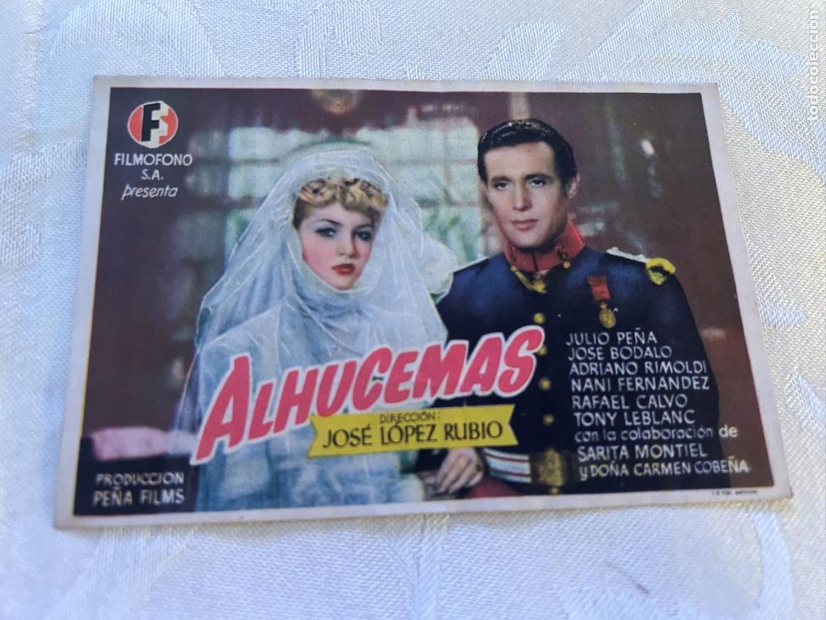 Cine: ALHUCEMAS CINEMA GOYA ZARAGOZA CON PUBLICIDAD BUEN ESTADO 384
