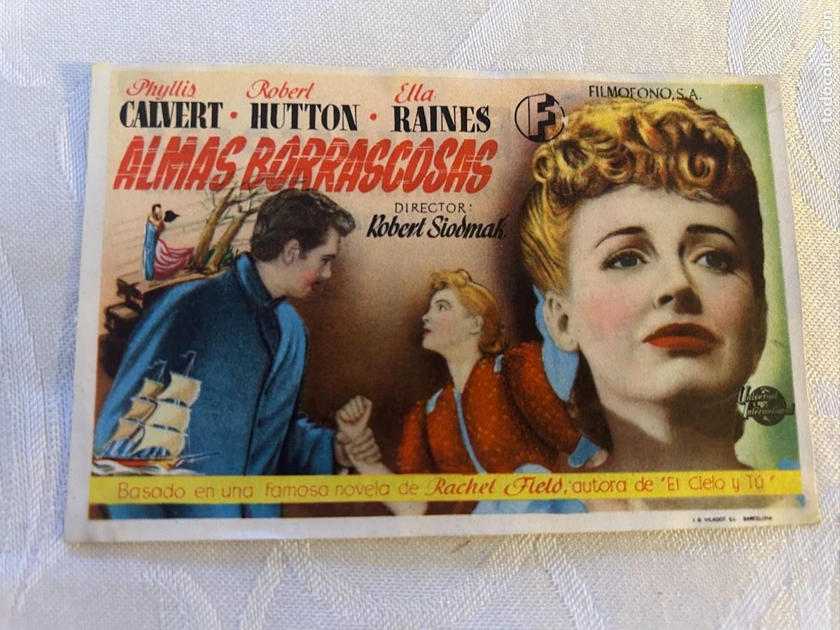 Cine: ALMAS BORRASCOSAS GRAN TEATRO Y CINEMA LICEO CORDOBA CON PUBLICIDAD BUEN ESTADO 419