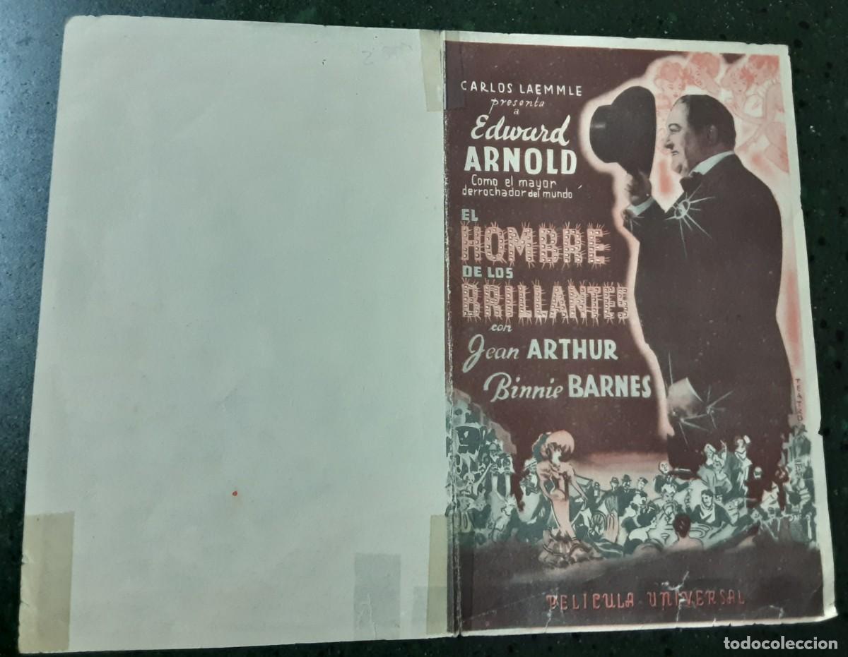 Cine: EL HOMBRE DE LOS BRILLANTES, EDWARD ARNOLD, JEAN ARTHUR, BINNIE BARNES.