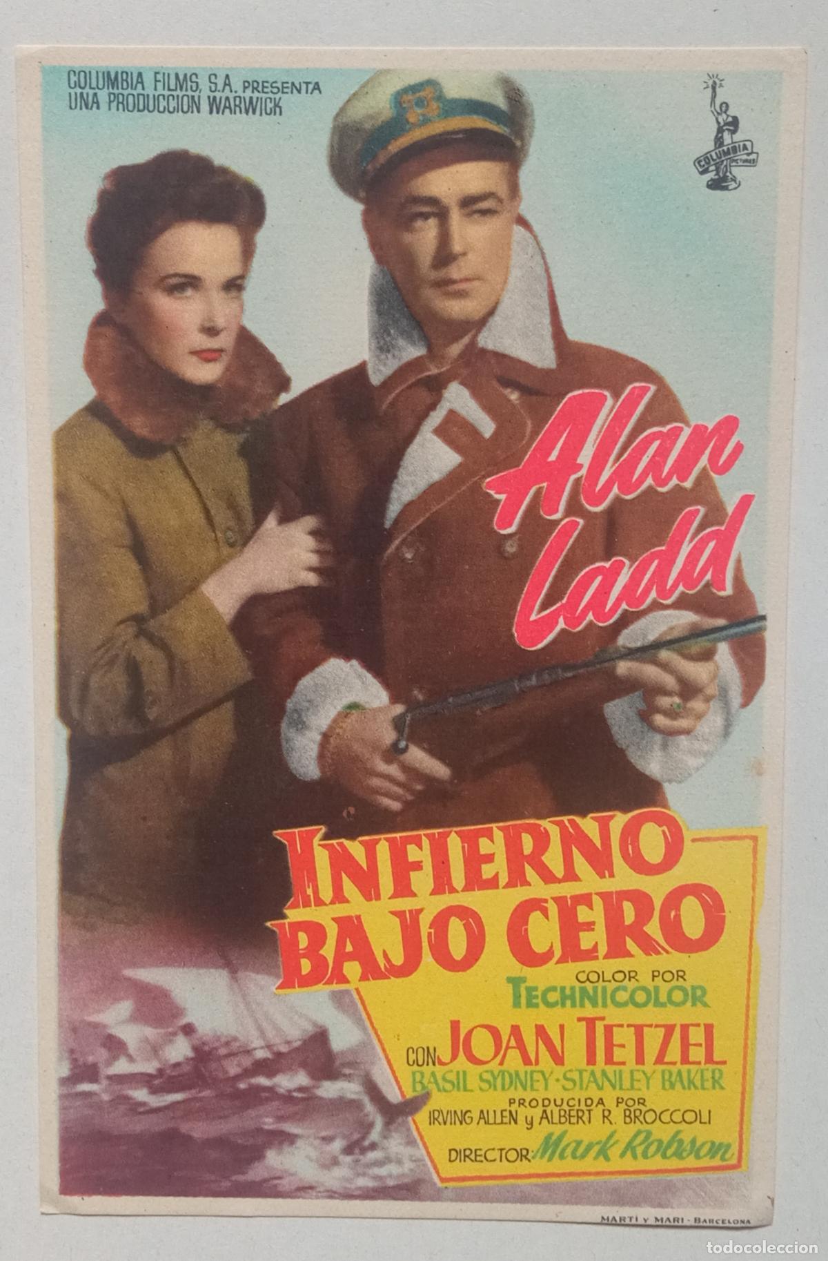 Cine: PROGRAMA DE CINE. ALAN LADD. INFIERNO BAJO CERO - Foto 1