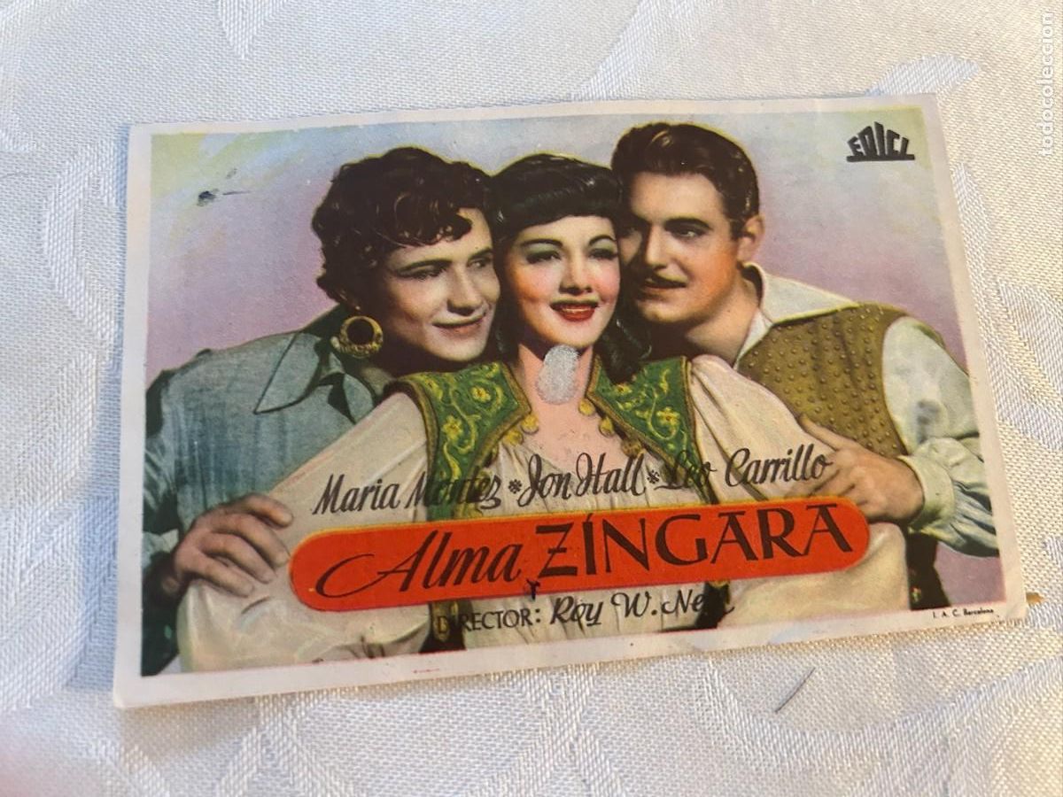 Cine: ALMA ZINGARA TEATROS CARRION Y PRADERA VALLADOLID CON PUBLICIDAD BUEN ESTADO 432