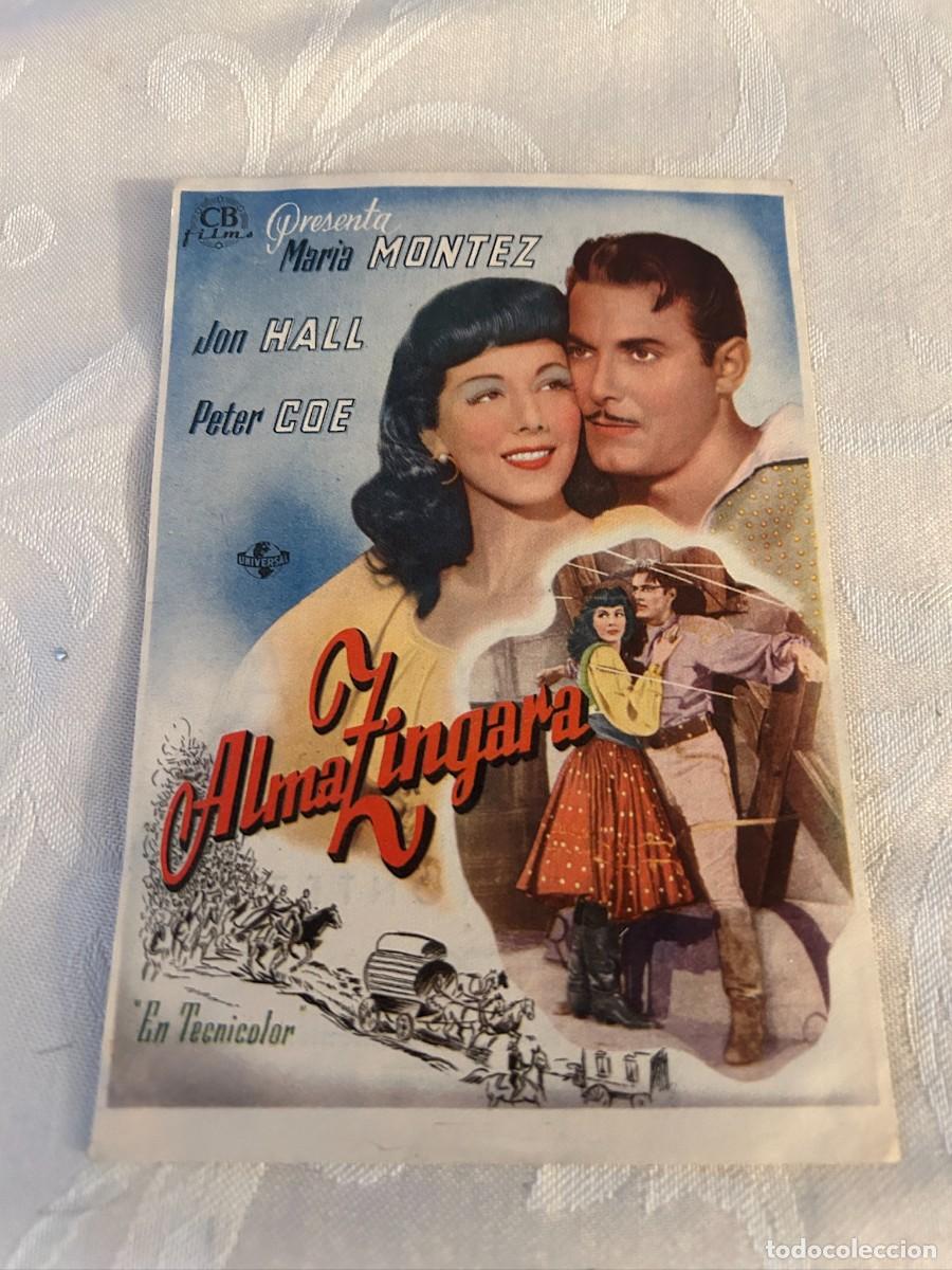 Cine: ALMA ZINGARA CINE DORADO ZARAGOZA BUEN ESTADO CON PUBLICIDAD GRANDE 433