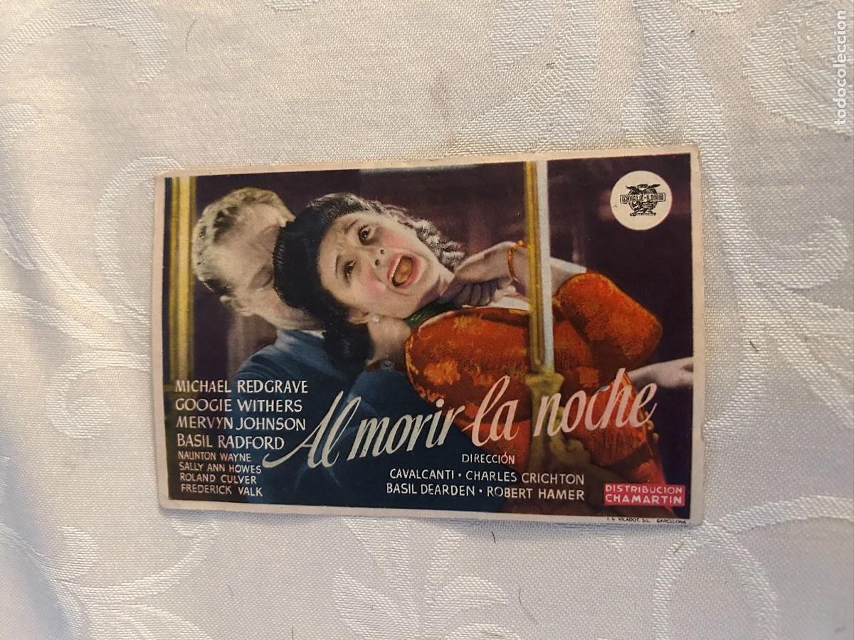 Cine: AL MORIR LA NOCHE PRICIPAL SANTIAGO CON PUBLICIDAD BUEN ESTADO 436