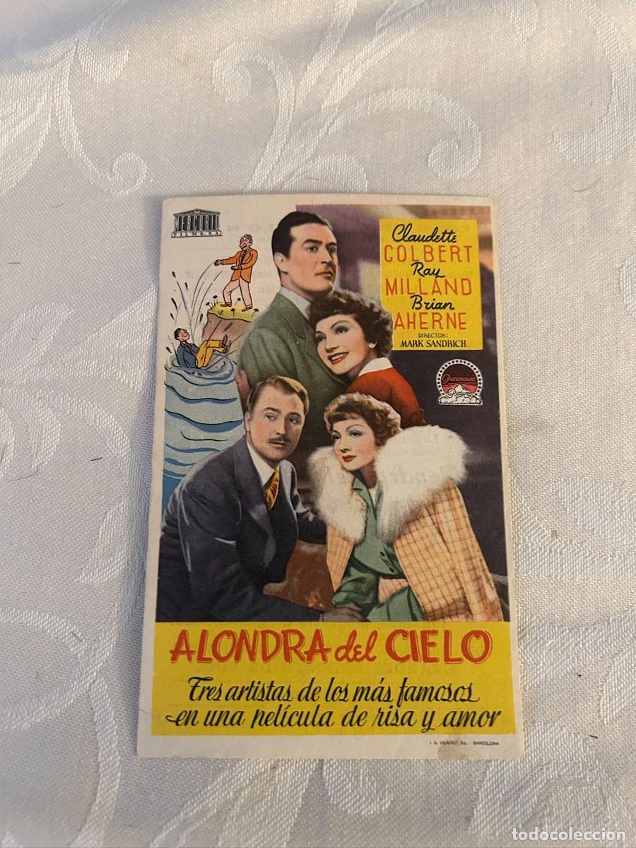 Cine: ALONDRA DEL CIELO CENTRO NACIONAL SADURNI DE NOYA CON PUBLICIDAD BUEN ESTADO 438