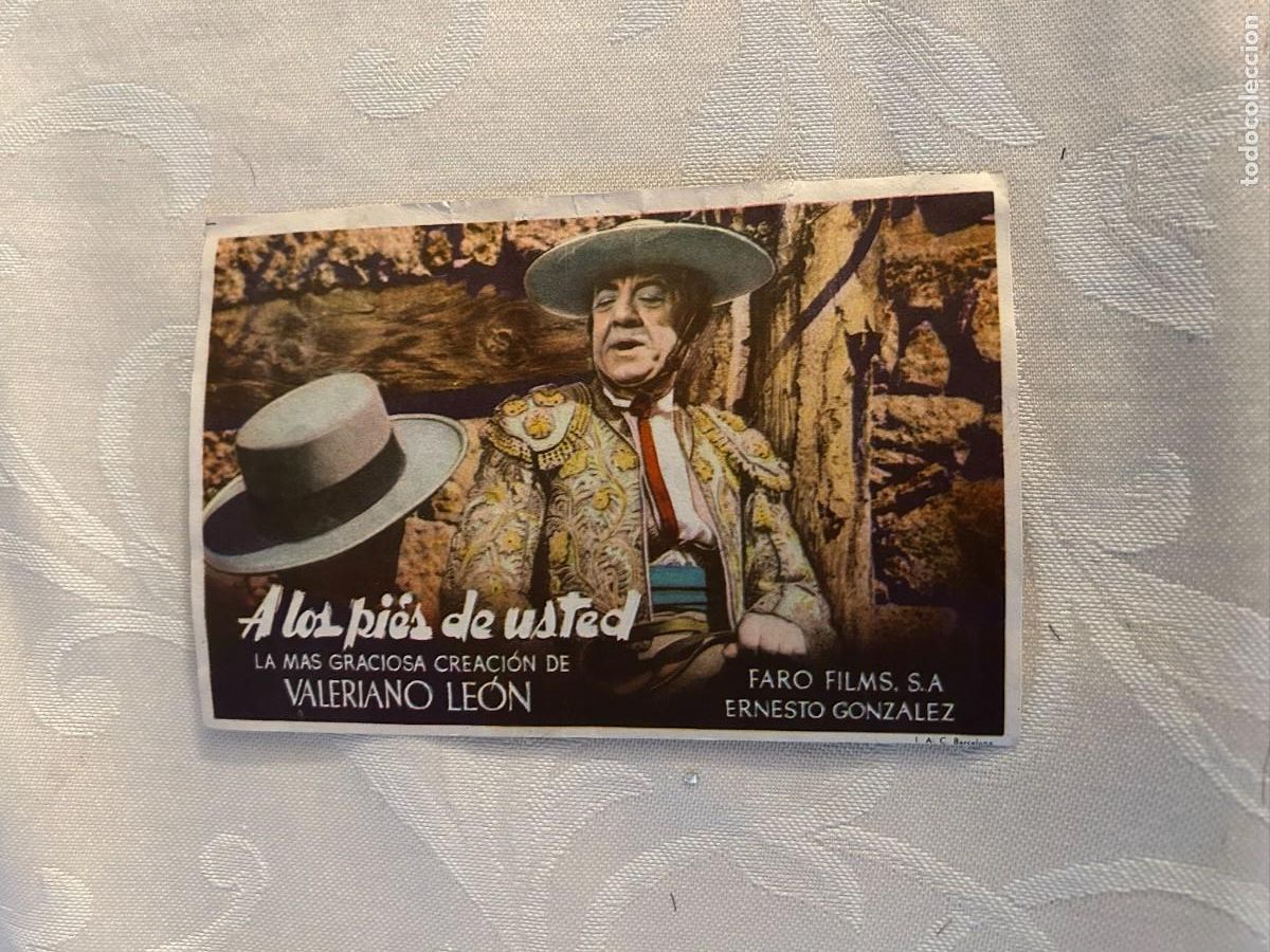 Cine: A LOS PIES DE USTED CINEMA GOYA ZARAGOZA CON PUBLIXIDAD BUEN ESTADO 439