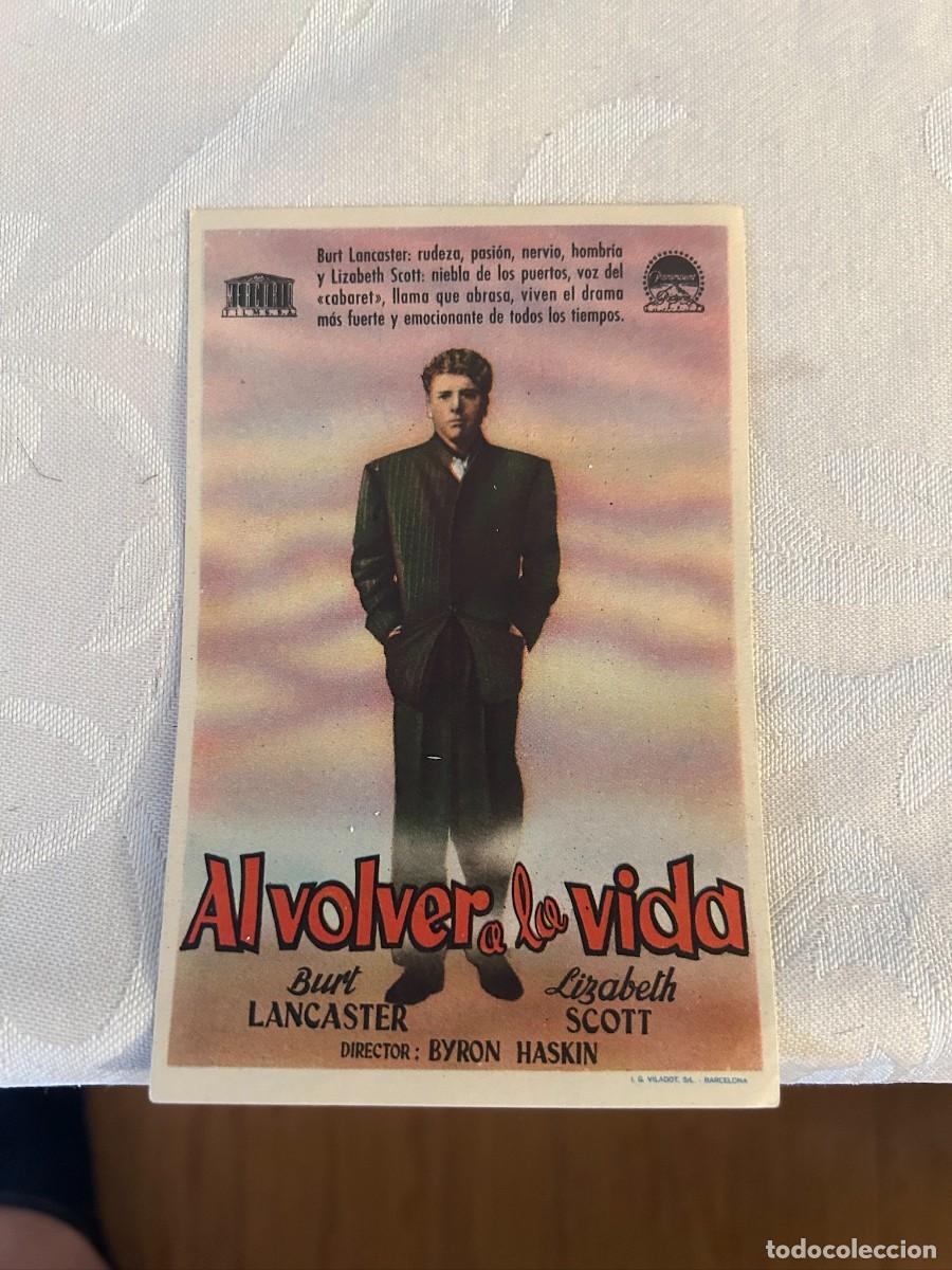 Cine: AL VOLVER A LA VIDA ALBENIZ UBEDA CON PUBLICIDAD BUEN ESTADO 478
