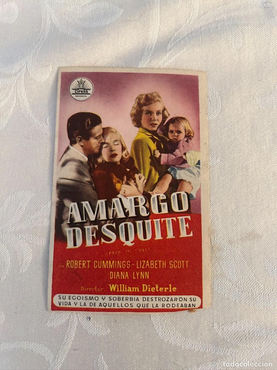 Cine: AMARGO DESQUITE SIN PUBLICIDAD BUEN ESTADO 491