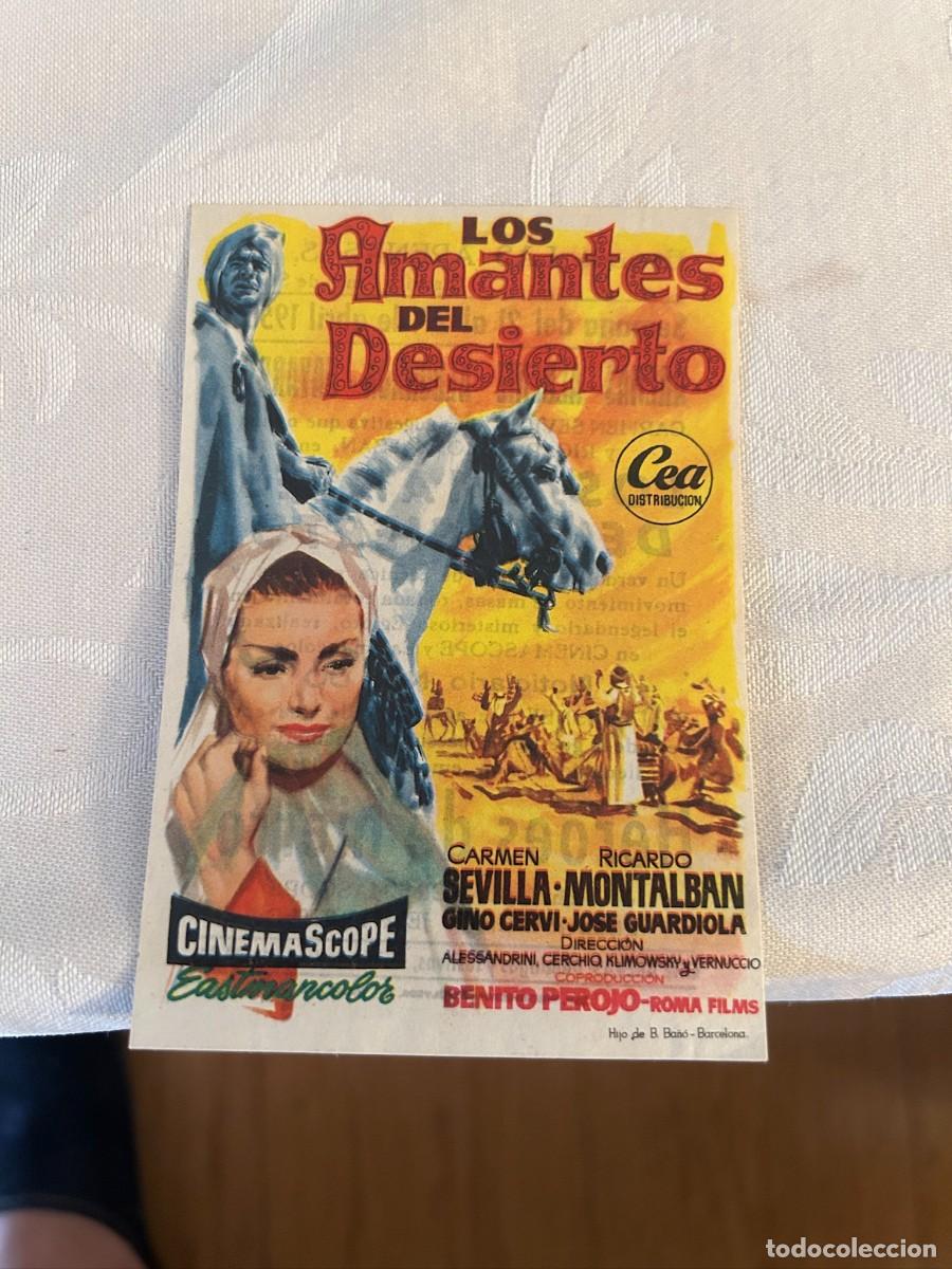 Cine: LOS AMANTES DEL DESIERTO ALBENIZ-ALBORADA-GAYARRE BARCELONA CON PUBLICIDAD BUEN ESTADO 498