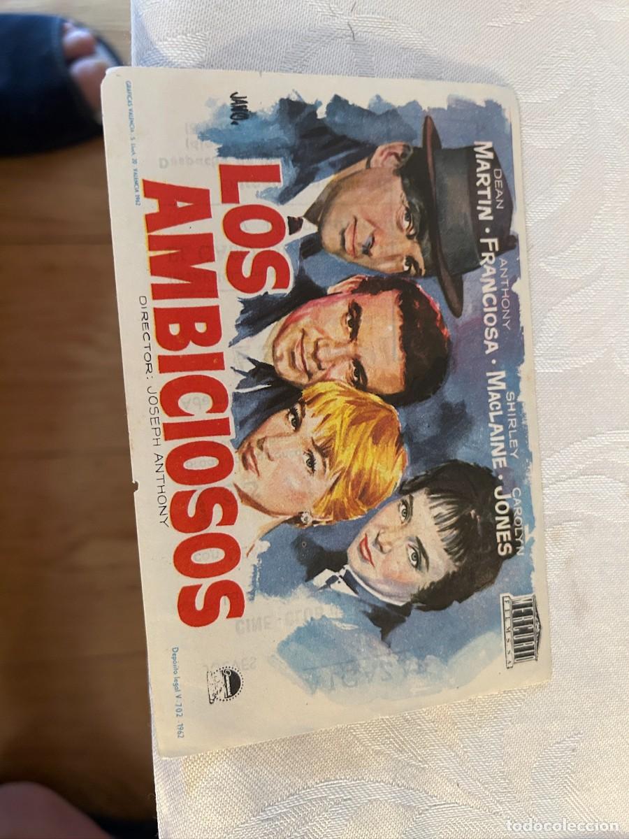 Cine: LOS AMBICIOSOS CINE ALCAZAR SOLLER CON PUBLICIDAD BUEN ESTADO