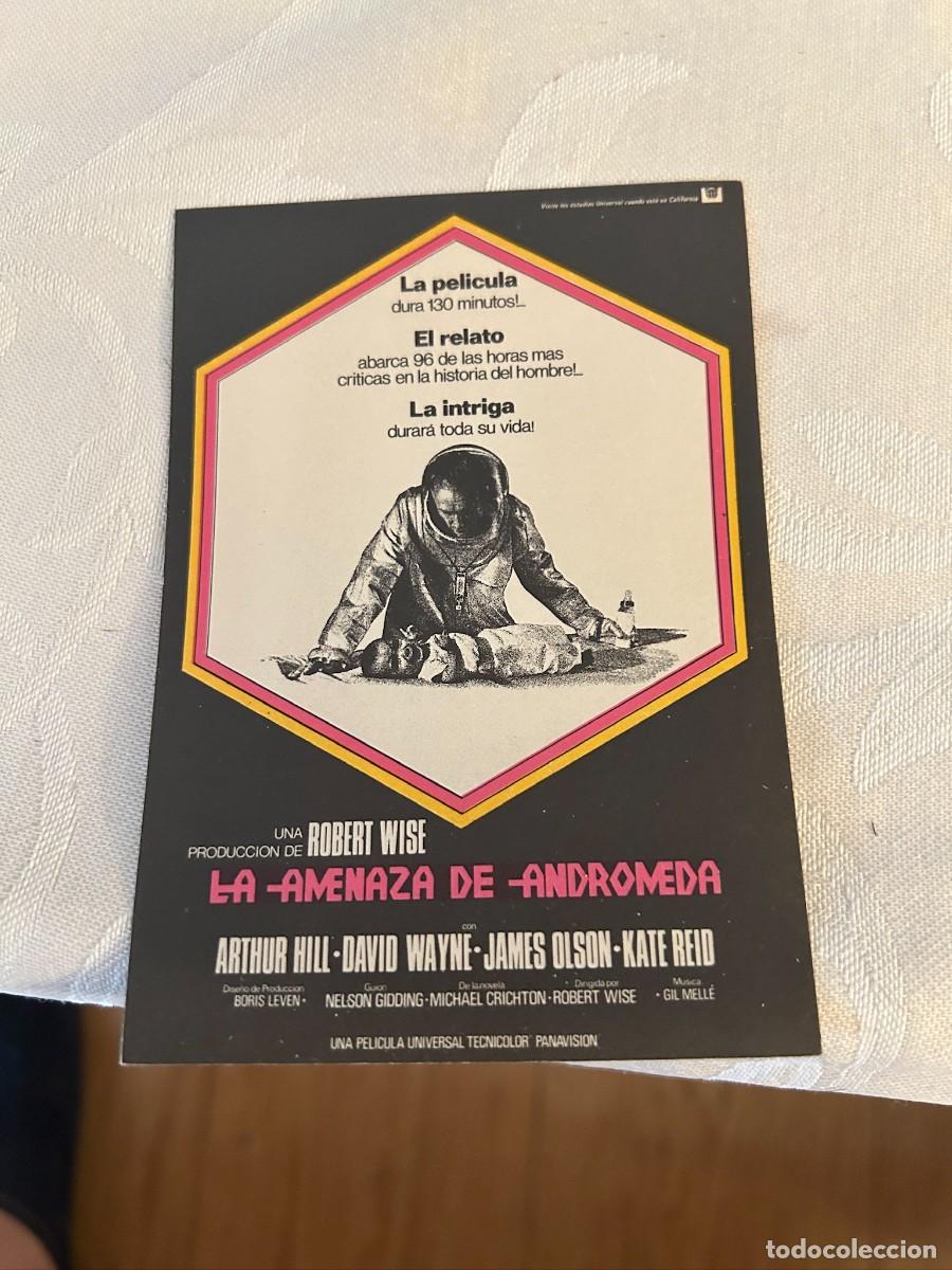 Cine: LA AMENAZA DE ANDROMEDA SIN PUBLICIDAD BUEN ESTADO