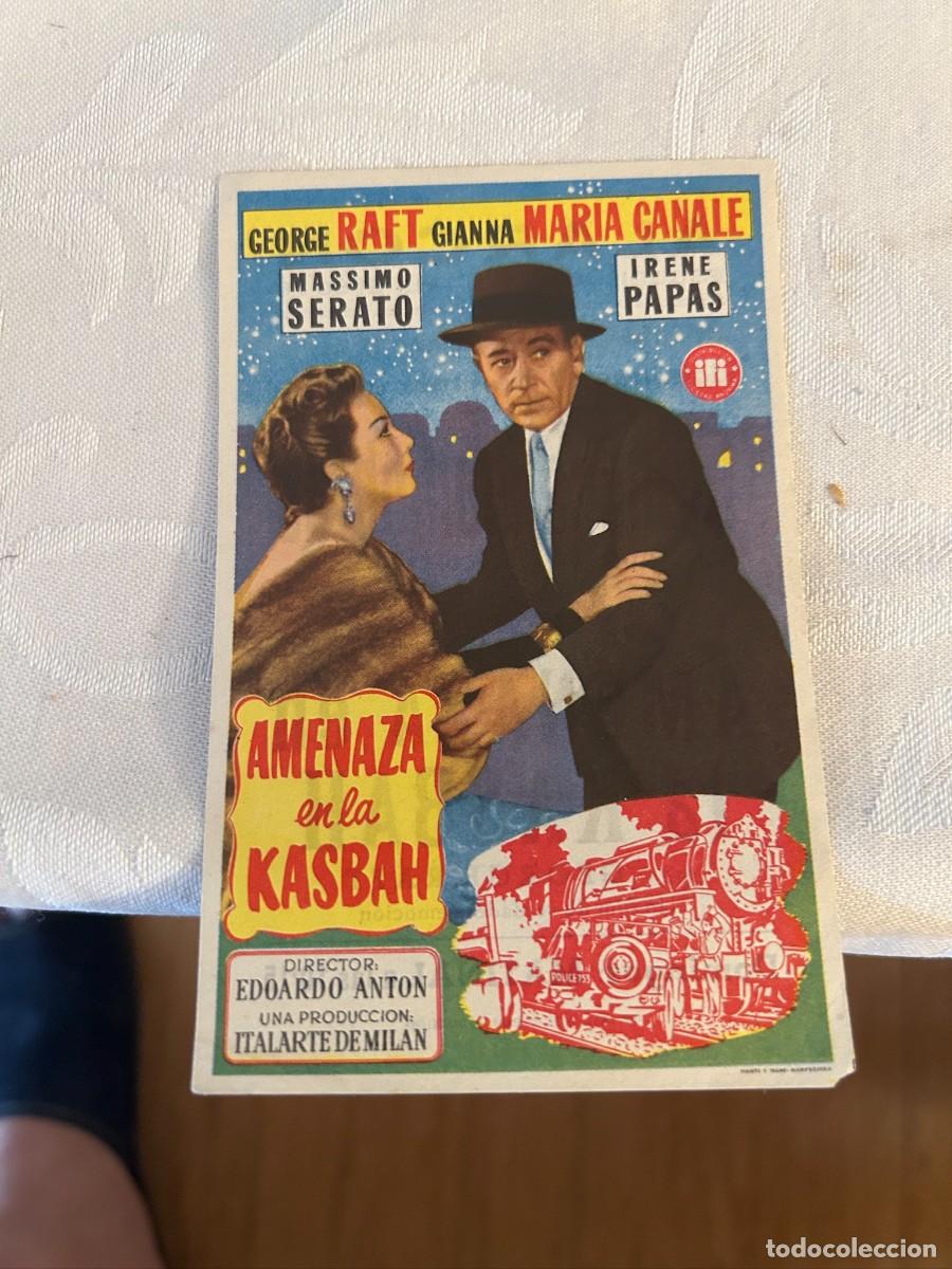 Cine: AMENAZA EN LA KASBAH CINE ALARCON BARCELONA BUEN ESTADO CON PUBLICIDAD 508