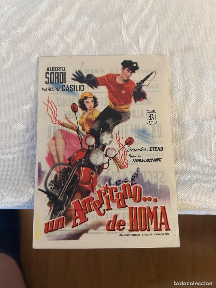 Cine: UN AMERICANO .... DE ROMA ARENAS-LICEO-ALBENIZ-BARCELONA CON PUBLICIDAD BUEN ESTADO 515