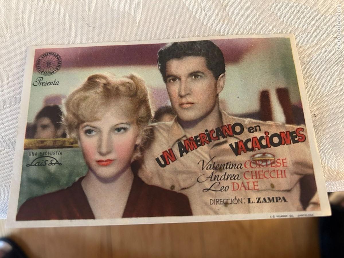 Cine: UN AMERICANO DEN VACACIONES SIN PUBLICIDAD BUEN ESTADO 520