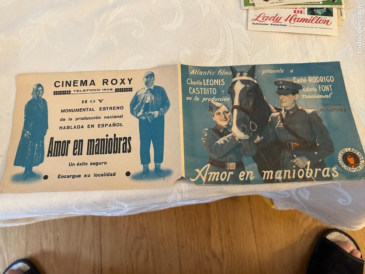 Cine: amor en maniobras cinema roxy con publicidad buen estado 547