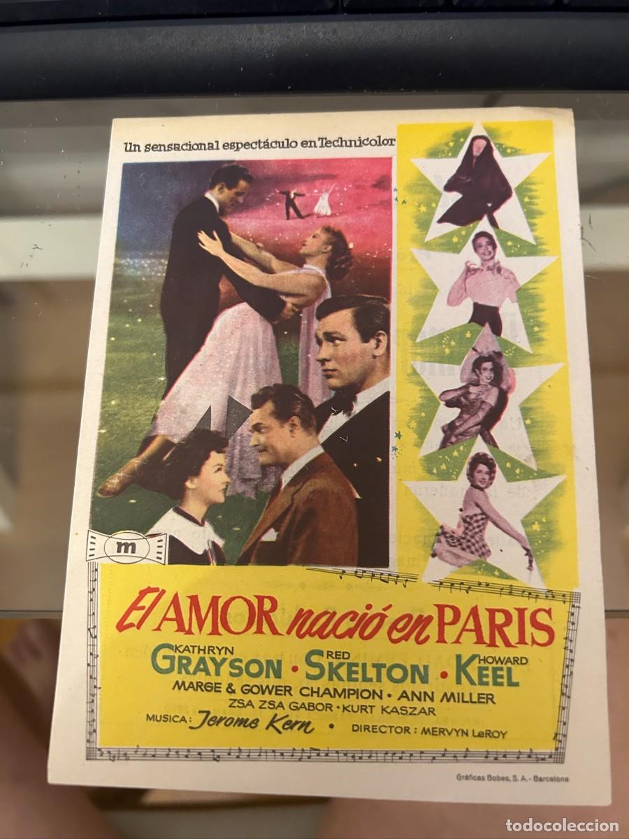 Cine: el amor nacio en paris coliseo olimpia granada con publicidad buen estado 570