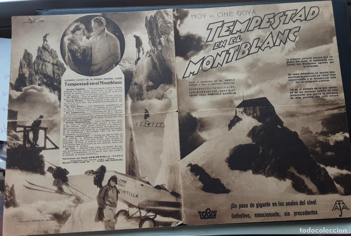 Cine: TEMPESTAD EN EL MONTBLANC, LENI RIEFENSTAHL, SEPP RIST, ERNST UDET.