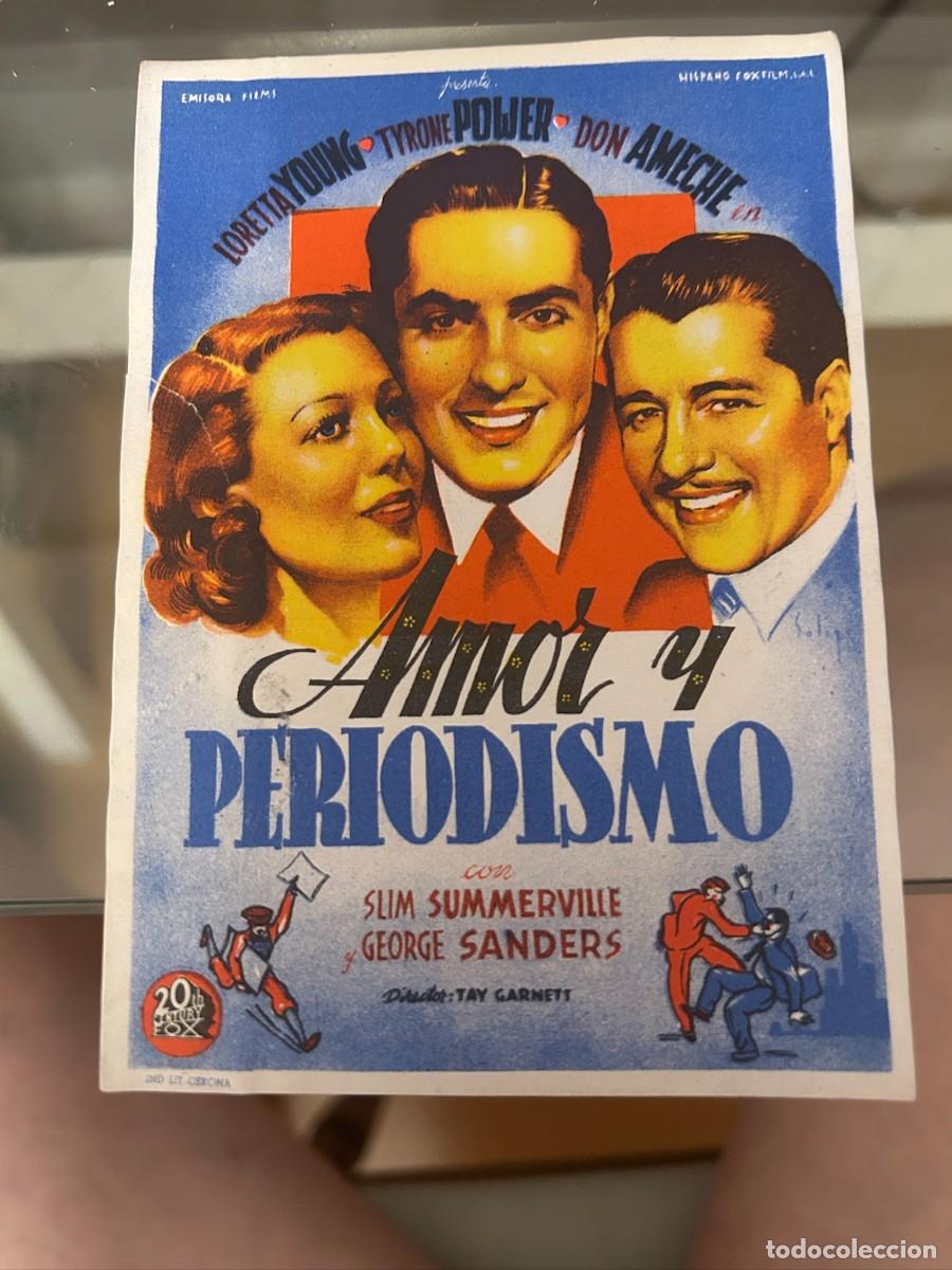 Cine: amor y periodismo sin publicidad buen estado 584