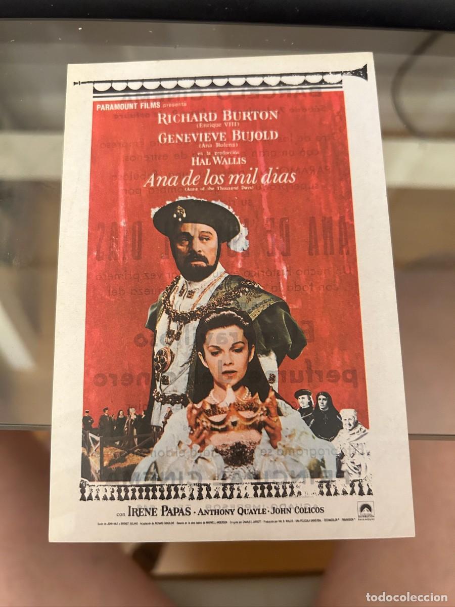 Cine: ana de los mil dias barcelo cinema con publicidad buen estado 589