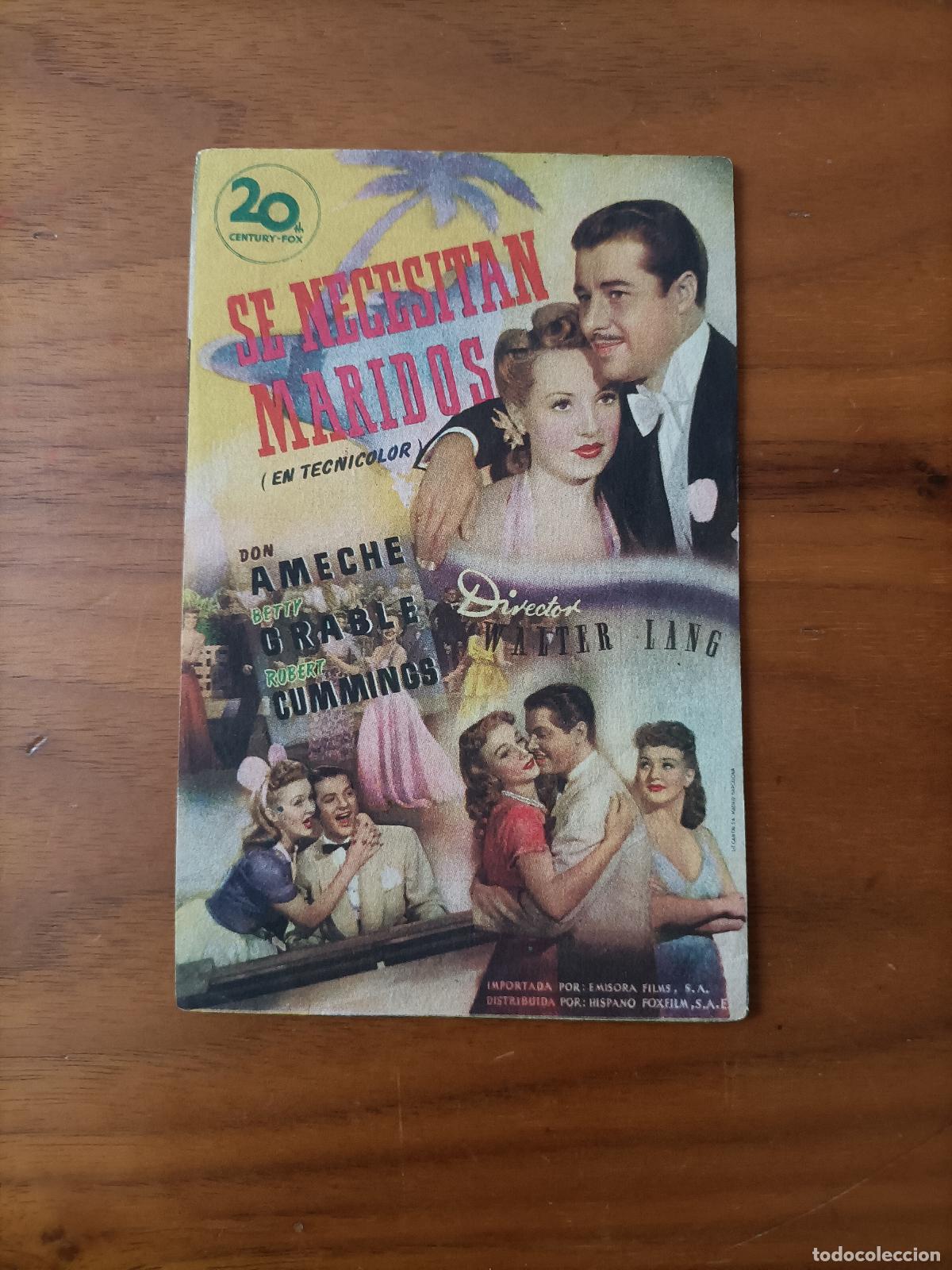 Cine: SE NECESITAN MARIDOS. C/P. TEATRO ESPA&Ntilde;A LARACHE MARRUECOS. DON AMECHE..