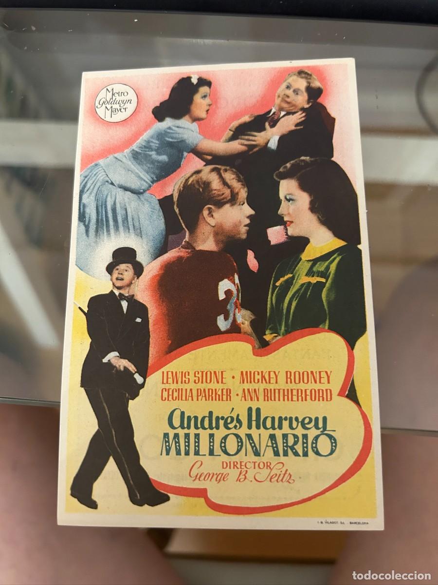 Cine: ANDRES HARVEY MILLONARIO CINEMA GOYA ZARAGOZA CON PUBLICIDAD BUEN ESTADO 608