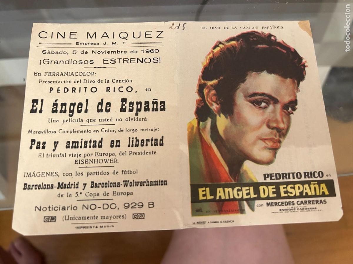 Cine: EL ANGEL ESPA&Ntilde;OL DOBLE CINE MAIQUEZ CON PUBLICIDAD BUEN ESTADO 623
