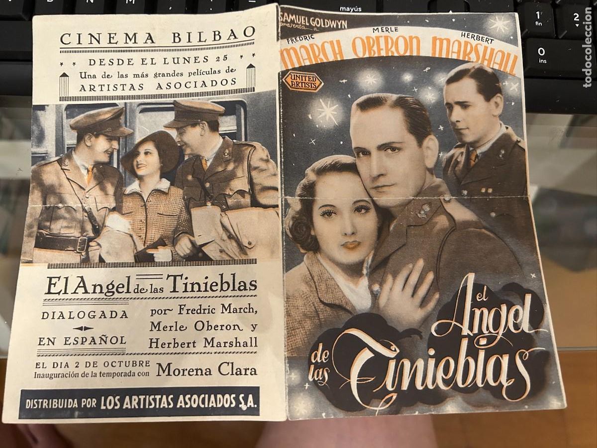Cine: EL ANGEL DE LAS TINIEBLAS CINEMA BILBAO CON PUBLICIDAD COMO SE VE 624