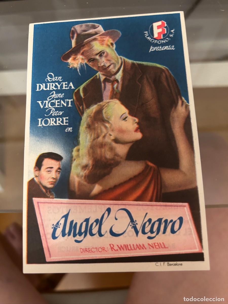 Cine: EL ANGEL NEGRO SALON ROMEA CASTELLON CON PUBLICIDAD BUEN ESTADO