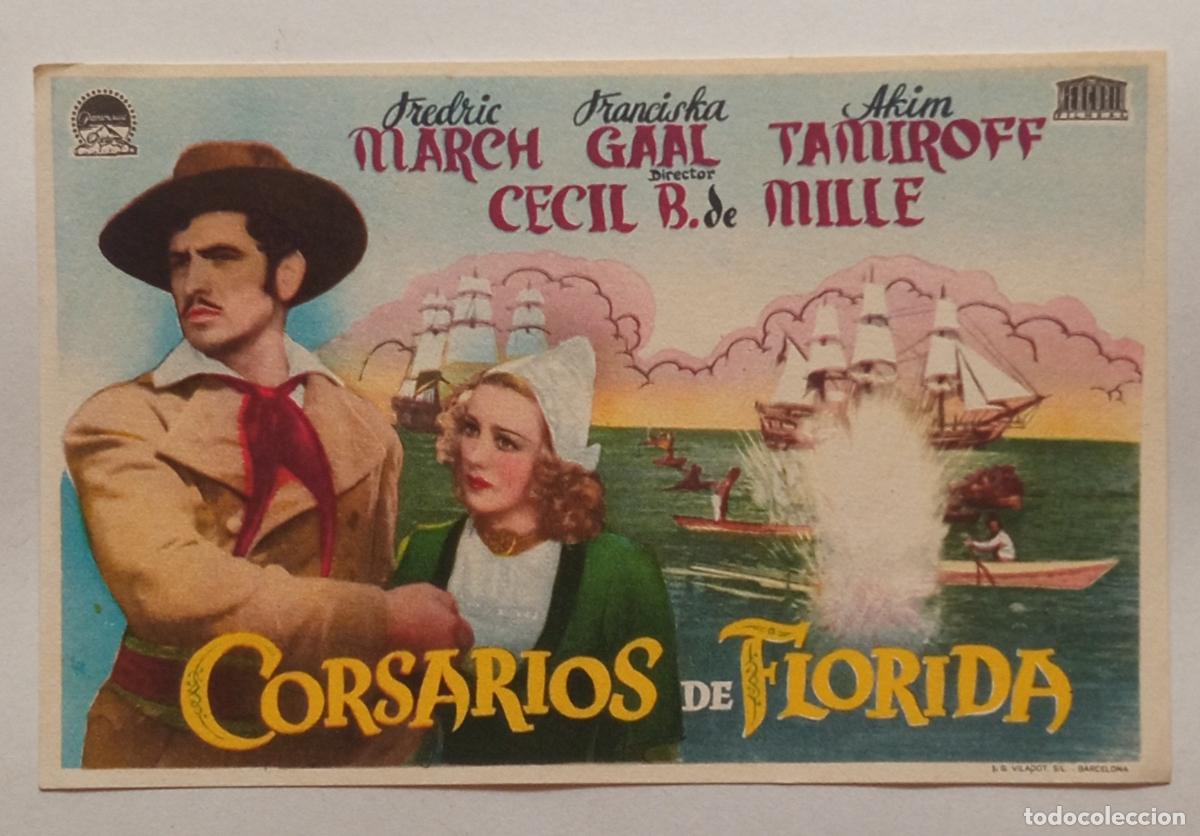 Cine: PROGRAMA DE CINE. FREDRIC MARCH. CORSARIOS DE FLORIDA