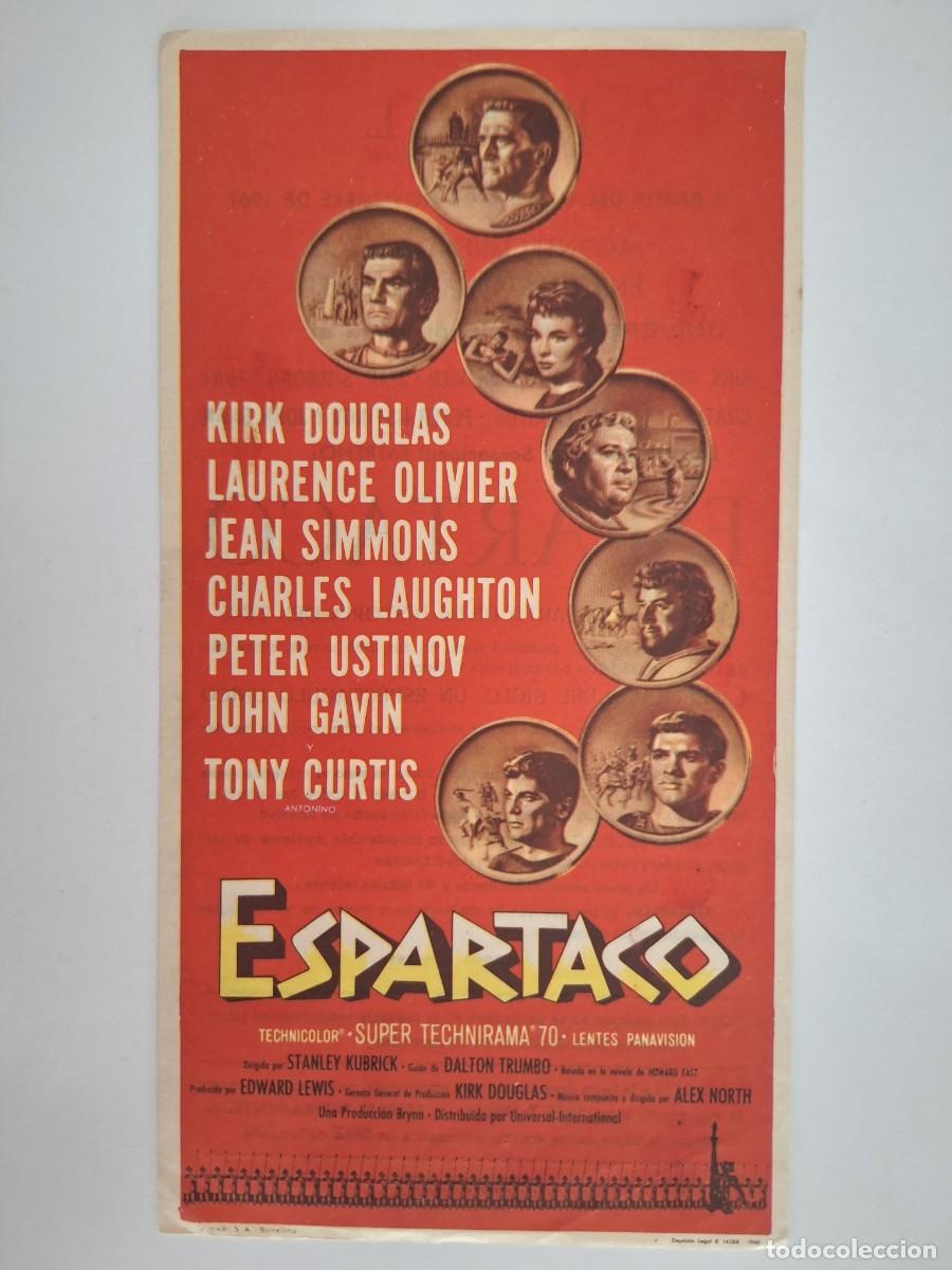Cine: CINE FOLLETO MANO SIMPLE ESPARTACO KIRK DOUGLAS CINE IDEAL ALICANTE RV 127