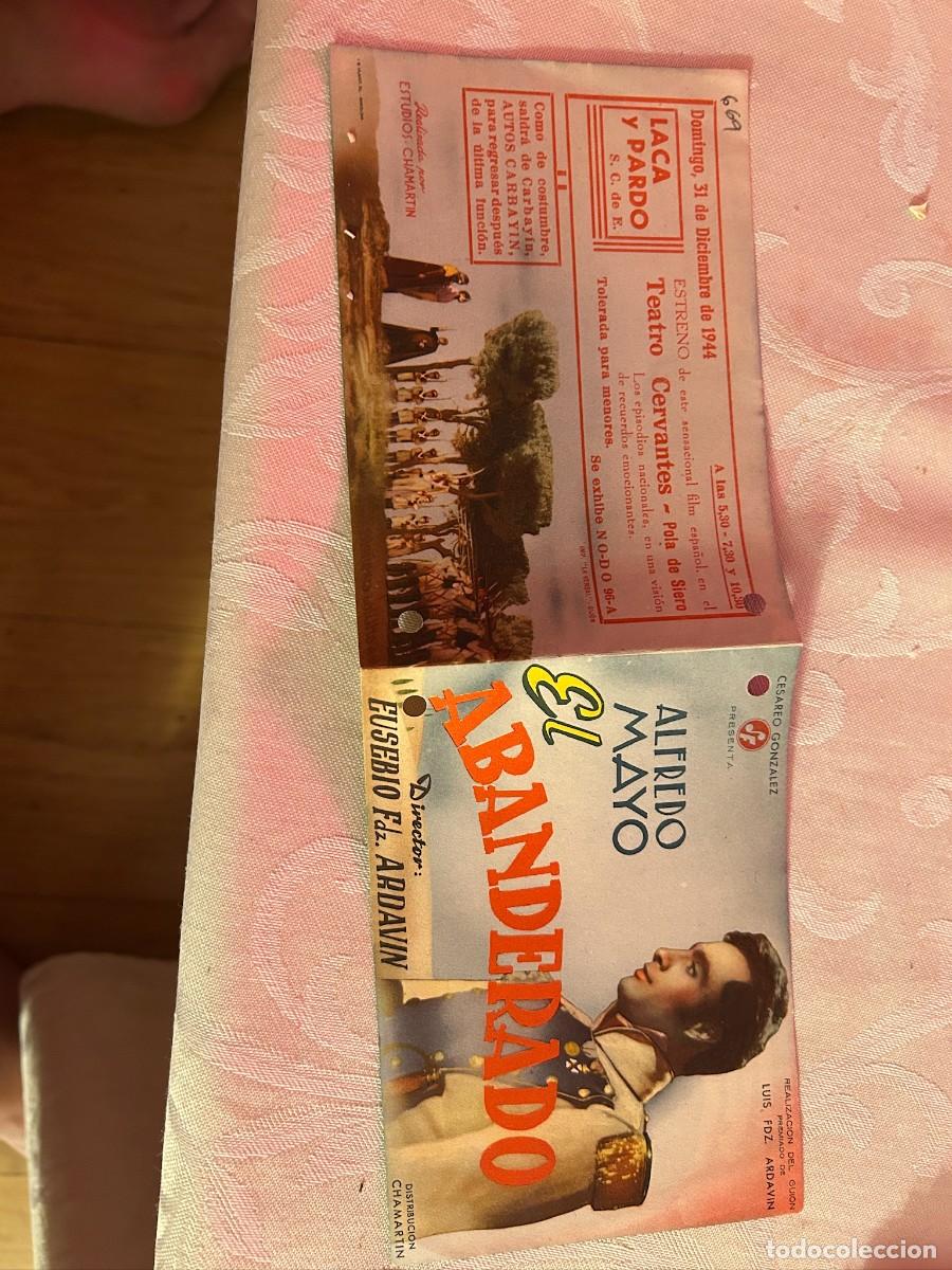 Cine: EL ABANDERADO TEATRO CERVANTES CON PUBLICIDAD BUEN ESTADO PERO DOS TALADROS 669