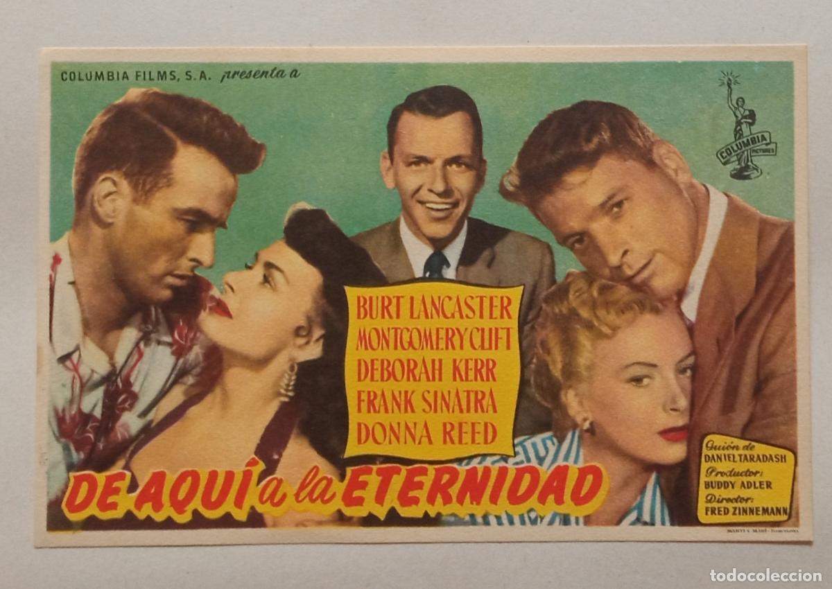 Cine: PROGRAMA DE CINE. BURT LANCASTER. MONTGOMERY CLIFT. DE AQU&Iacute; A LA ETERNIDAD. CON PUBLICIDAD