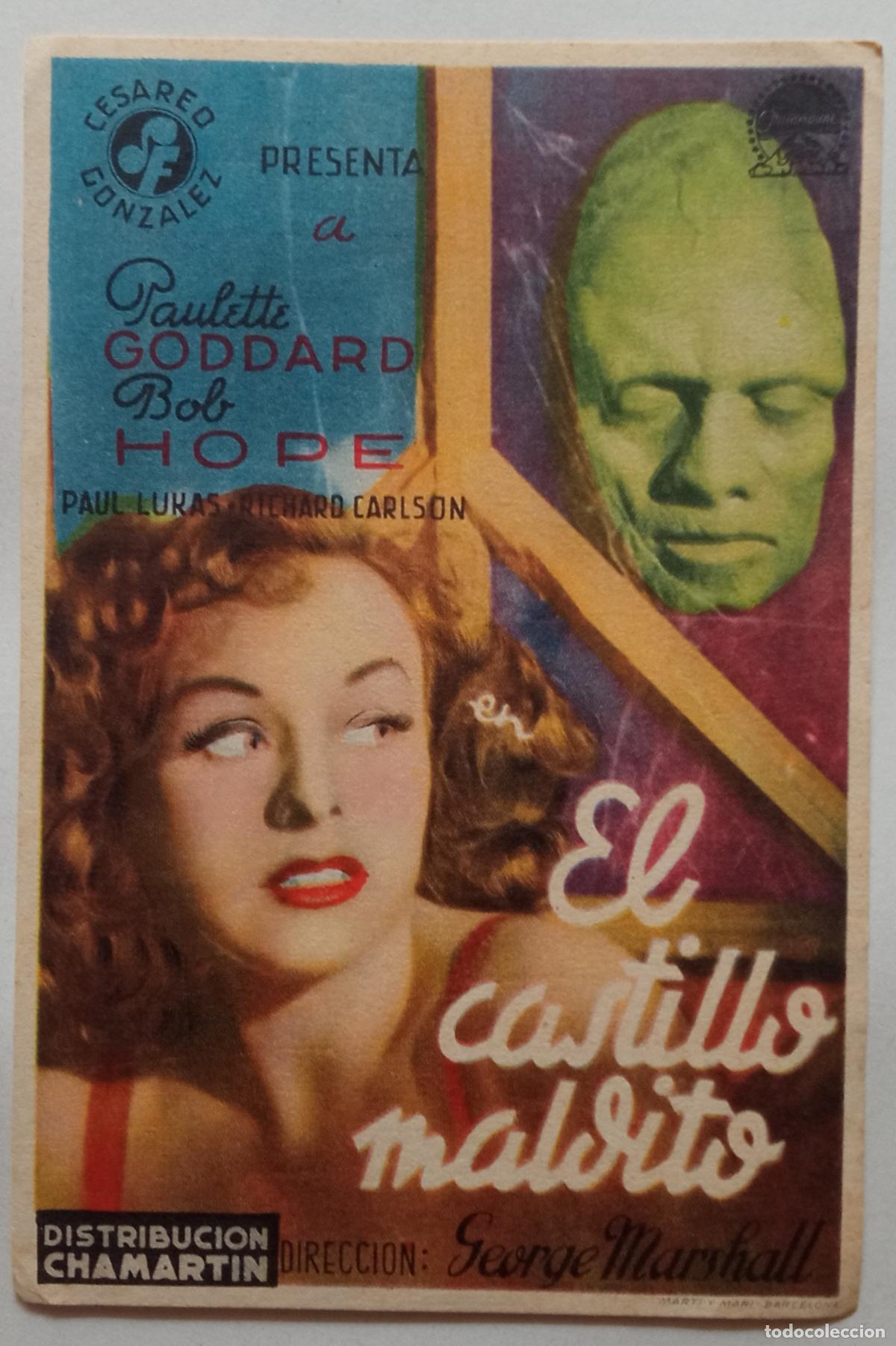 Cine: PROGRAMA DE CINE. PAULETTE GODDARD. BOB HOPE. EL CASTILLO MALDITO
