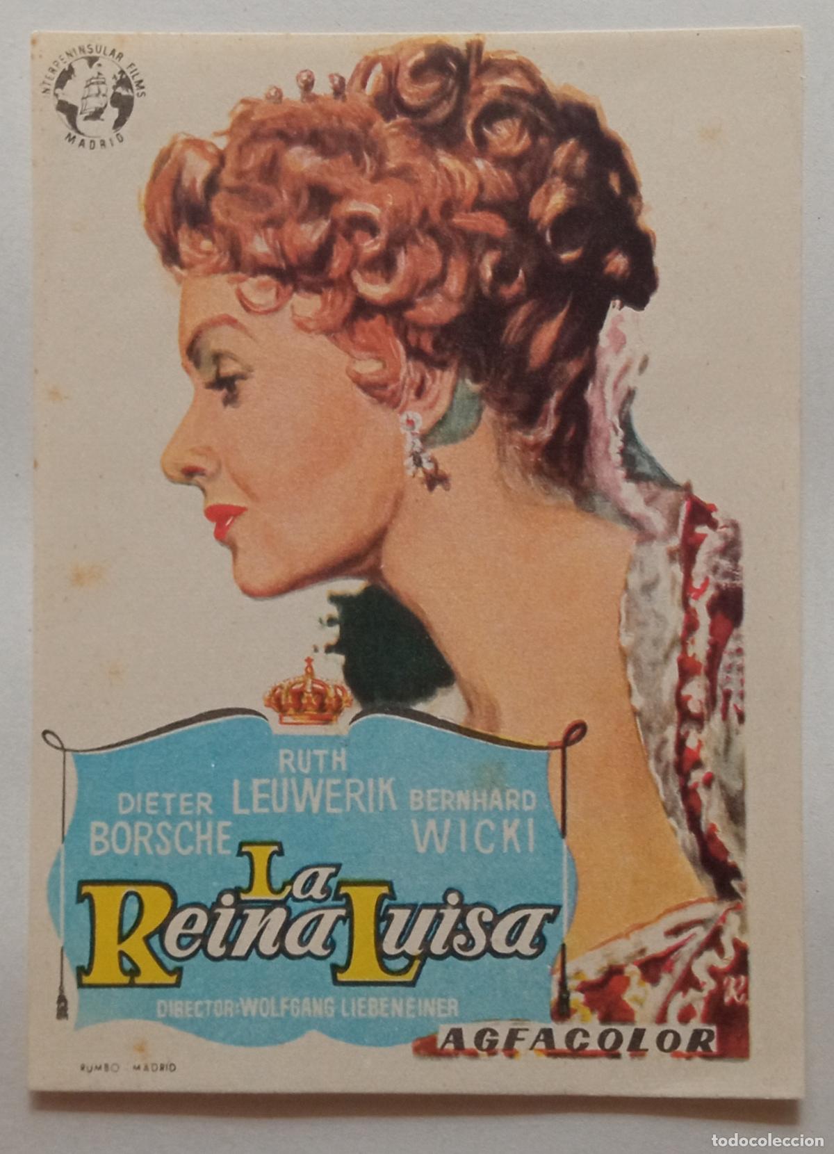 Cine: PROGRAMA DE CINE. RUTH LEUWERIK. DIETER BORSCHE. LA REINA LUISA