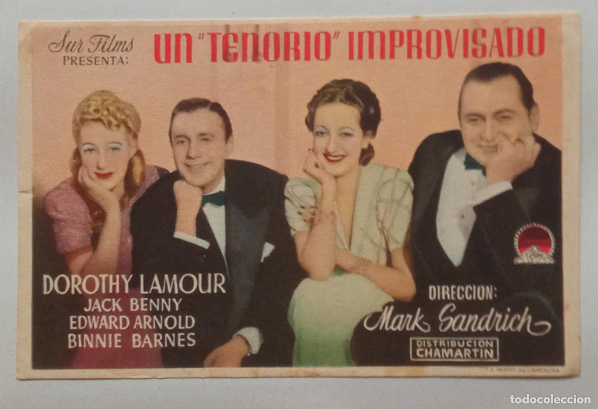 Cine: PROGRAMA DE CINE. DOROTHY LAMOUR. UN TENORIO IMPROVISADO