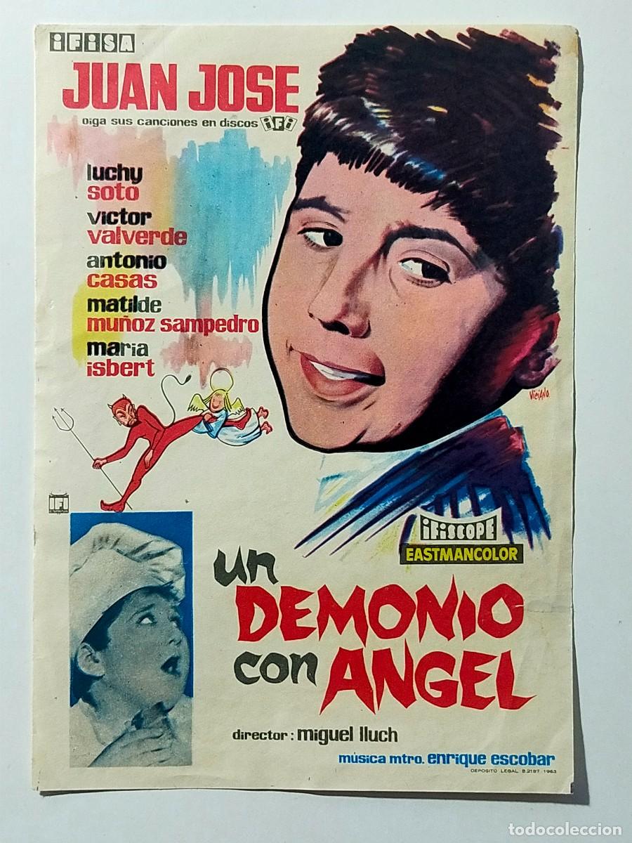 Cine: Programa Sencillo Orig: UN DEMONIO CON ANGEL. Juan Jos&eacute;, Maribel Ayuso.. - Sin cine impreso.