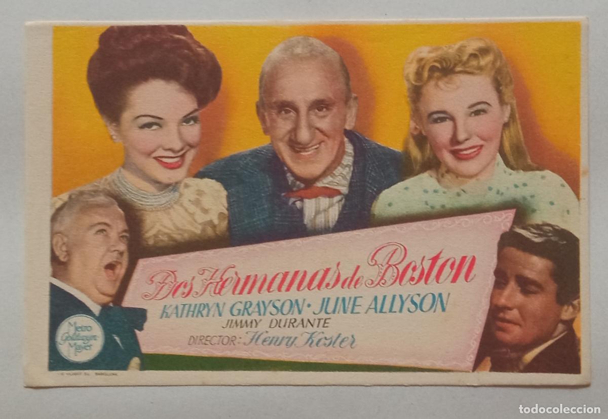 Cine: PROGRAMA DE CINE. KATHRYN GRAYSON. JUNE ALLYSON. DOS HERMANAS DE BOSTON