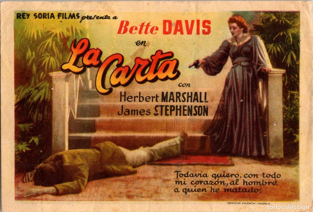 Cine: La Carta - Bette Davis - San Baudilio - Ateneo Familiar - Sant Boi de Llobregat - 6 de Marzo 194?