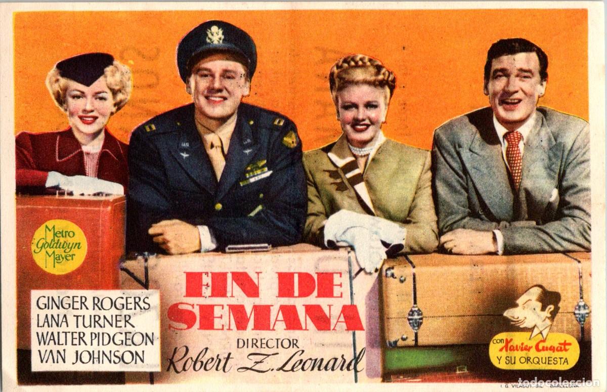 Cine: Fin de semana - Ginger Rogers - Xavier Cugat - Celr&agrave; i Bordils - Cine Moderno - 18 Enero 1948