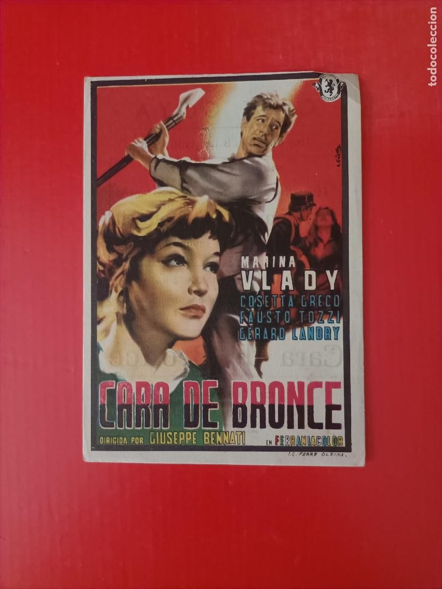 Cine: CARA DE BRONCE. CON PUBLICIDAD CINE GOYA, TANGER. MARRUECOS. MARINA VLADY.