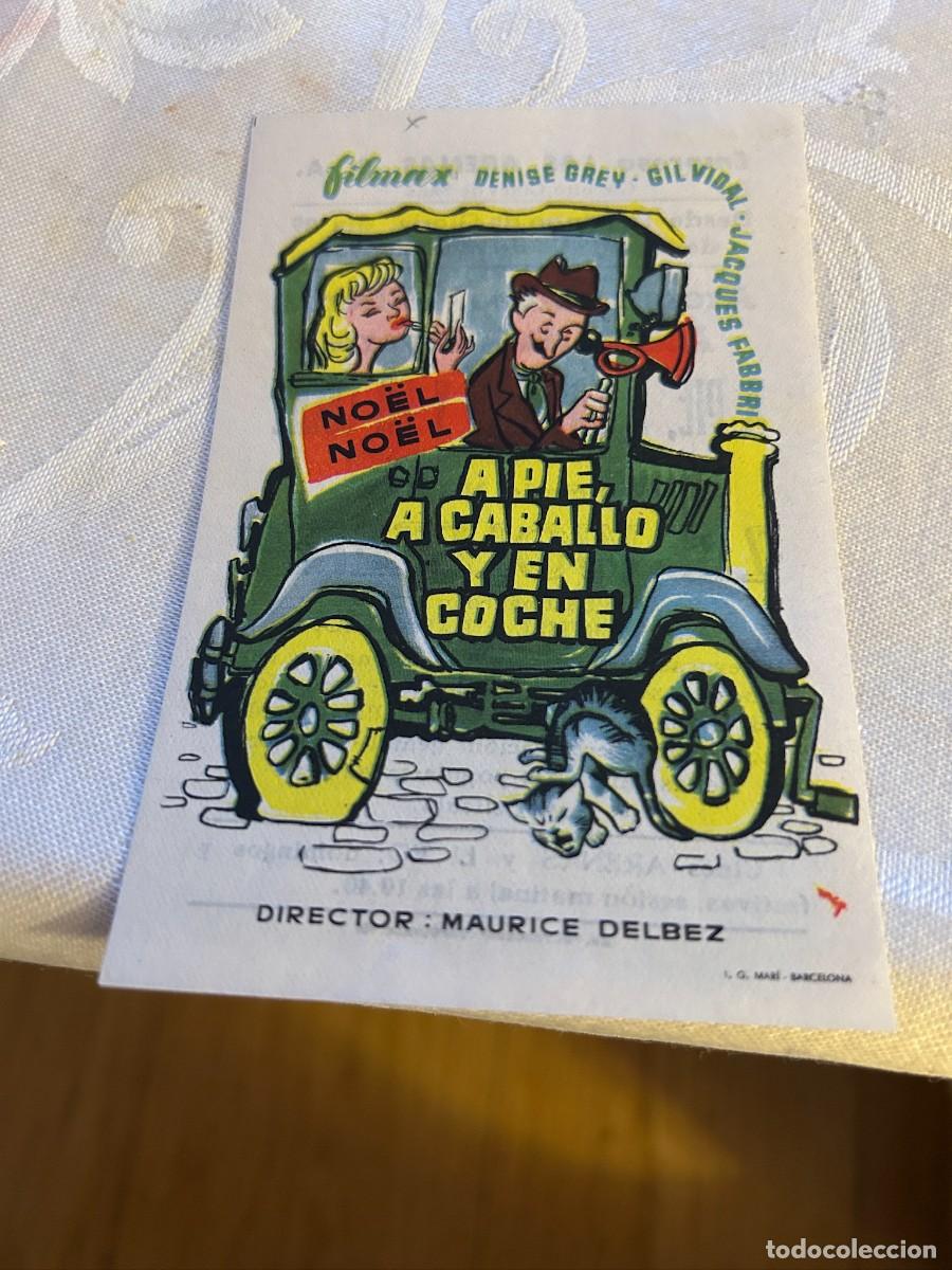 Cine: a pie a caballo y en coche cines de sans barcelona con publicidad buen estado 692