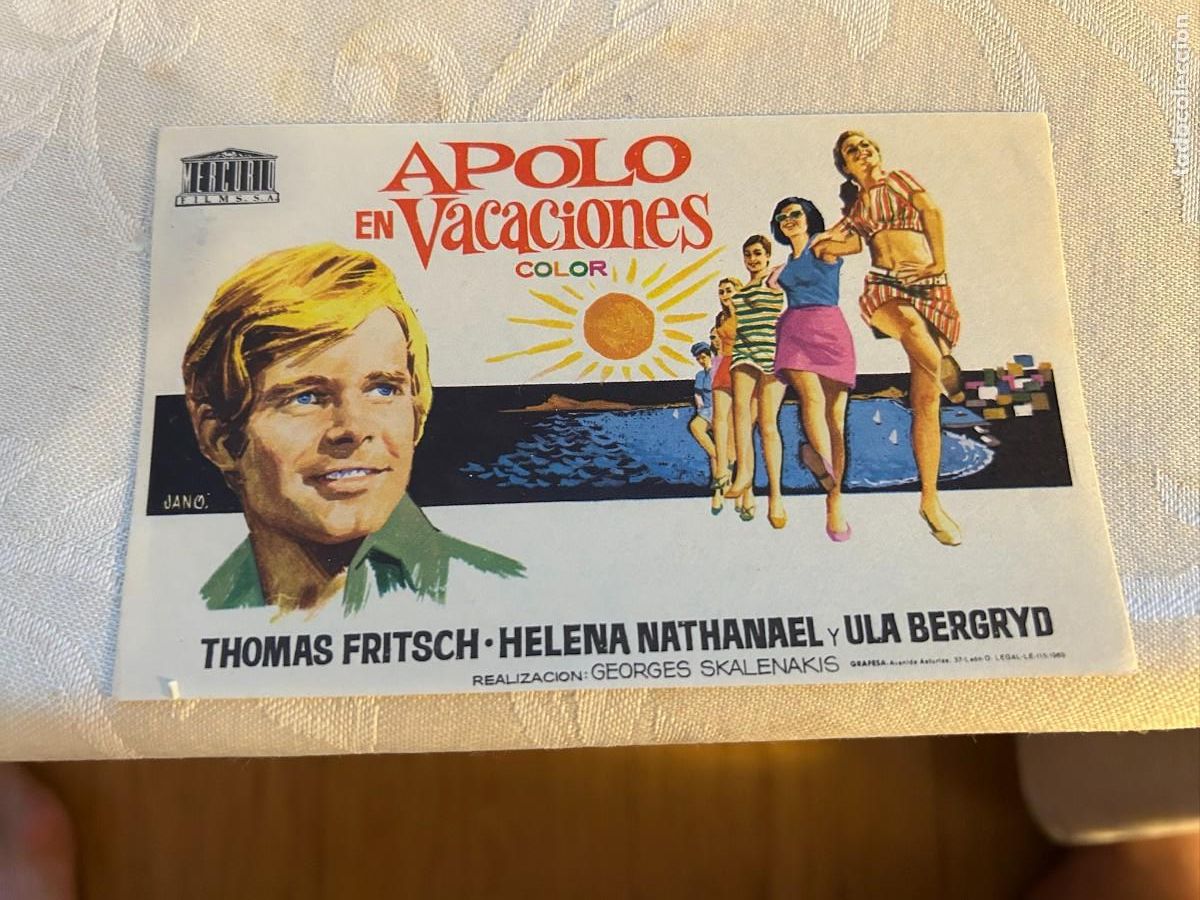 Cine: apolo en vacaciones sin publicidad buen estado 696