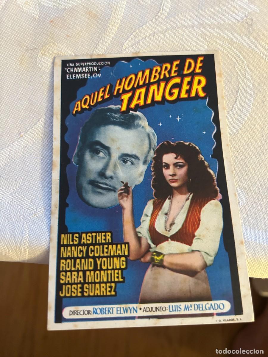 Cine: AQUEL HOMBRE DE TANGER SARA MONTIEL CINE CONSULADO BILBAO CON PUBLICIDAD BUEN ESTADO 710