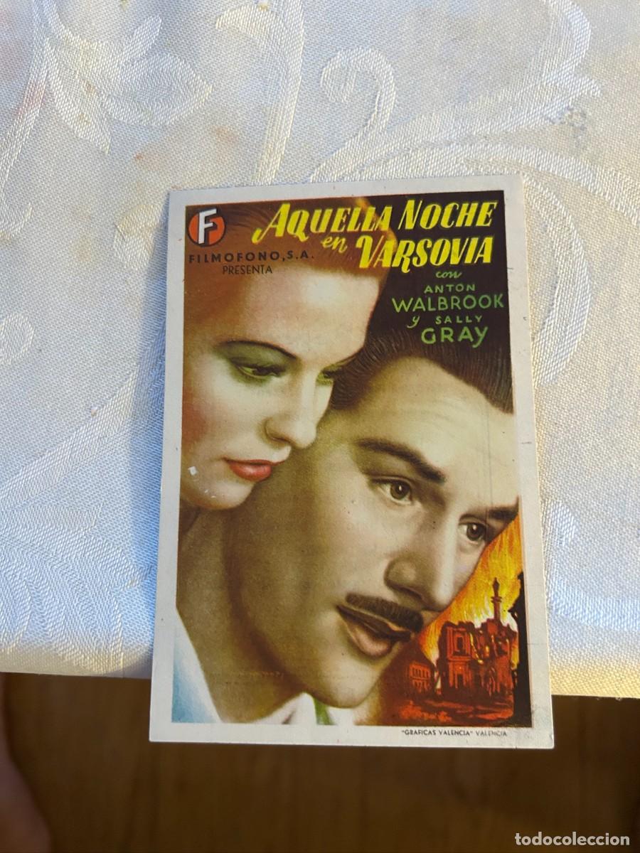 Cine: AQUELLA NOCHE EN VARSOVIA CINEMA GOYA ZARAGOZA BUEN ESTADO 711