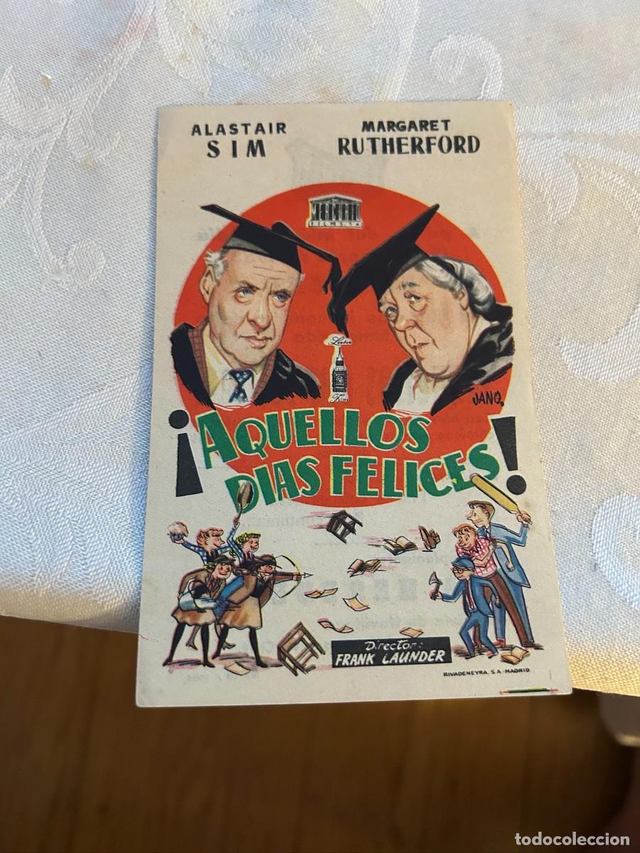 Cine: AQUELLOS DIAS FELICES SALA BORN CON PUBLICIDAD BUEN ESTADO 719